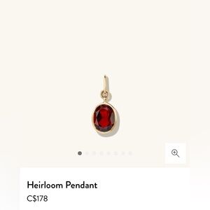 Mejuri Garnet Heirloom Pendant (14k Gold)